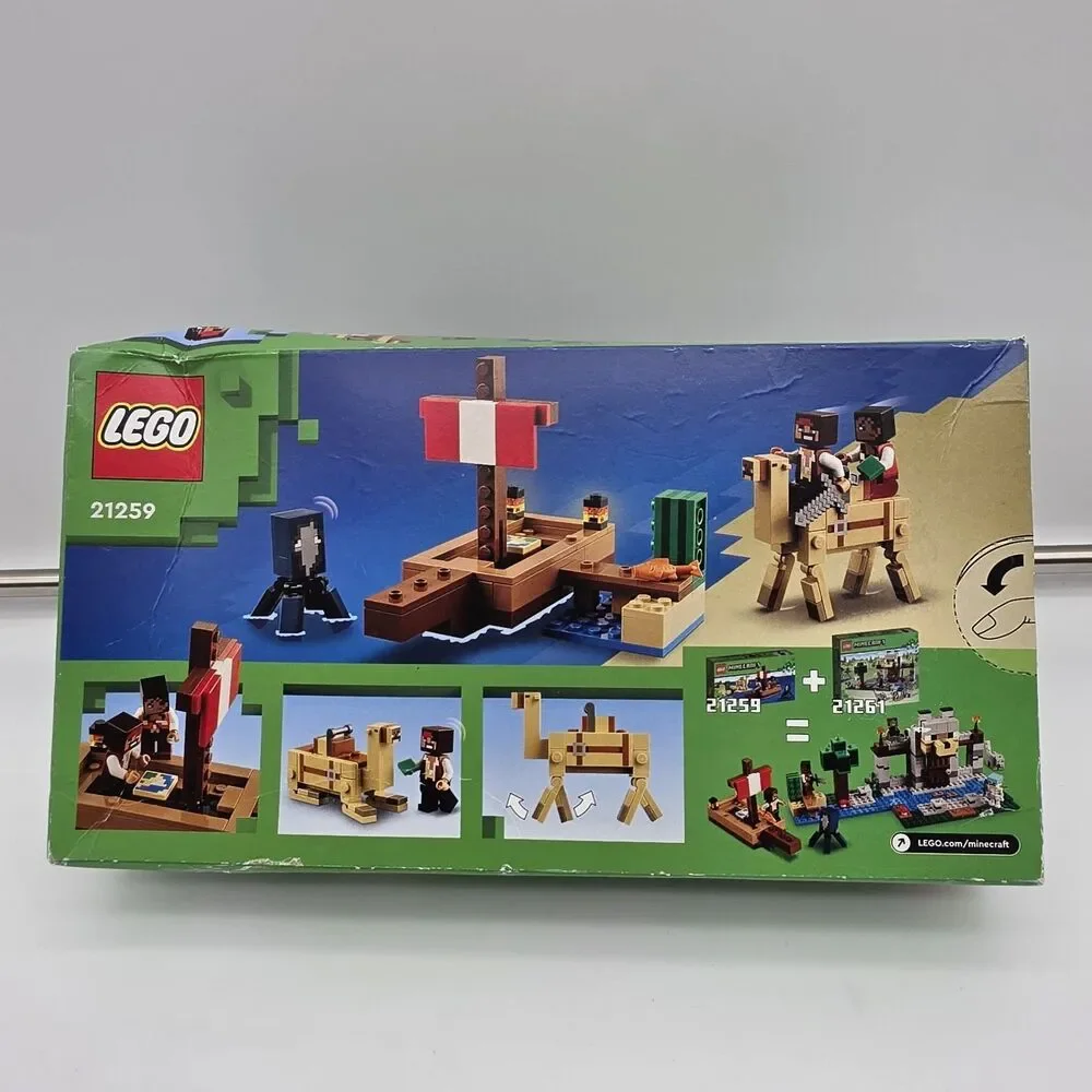 LEGO Minecraft The Pirate Ship Voyage 21259 Complete Set 166 Pieces